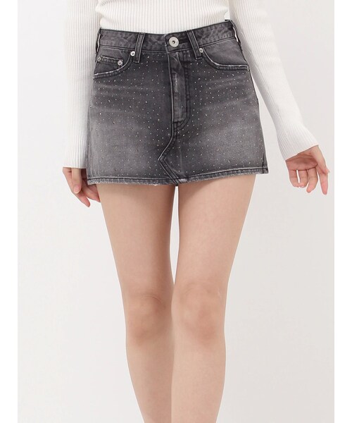 GYDA（ジェイダ）の「bijouデニムスカートライクショートパンツ