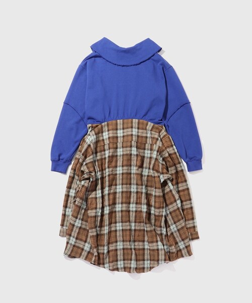 ADAM ET ROPE'(アダムエロペ)の「【LIBRIO MENDONCA/リブリオ メンドンサ】SHIRT DOCKING SWEAT PULLOVER(スウェット・メンズ・ライトグレー/ブルー・M/XL)」の16枚目の写真