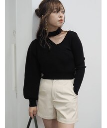 EVRIS | ドッキングボトルネックニットトップス(ニット/セーター)