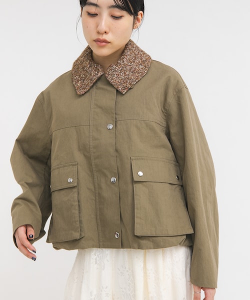 KBF（ケイビーエフ）の「2WAYカラーバルーンブルゾン（ブルゾン・レディース・SMOKYBEIGE/KHAKI/BROWN・One）」の5枚目の写真