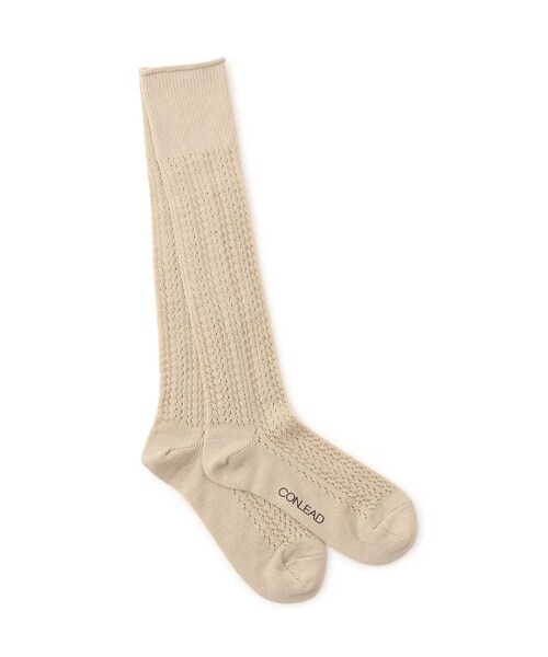 ADAM ET ROPE'（アダムエロペ）の「【CONLEAD（コンリード）】Lace Long（ソックス/靴下・レディース・ブラック/ホワイト/ベージュ系・F）」の5枚目の写真