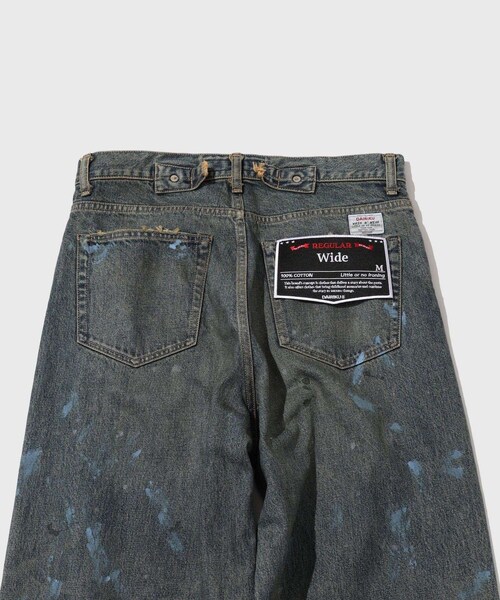 ADAM ET ROPE'(アダムエロペ)の「【DAIRIKU/ダイリク】Paint Wide Denim Pants(デニムパンツ・メンズ・ブルー系・L/M/S)」の9枚目の写真
