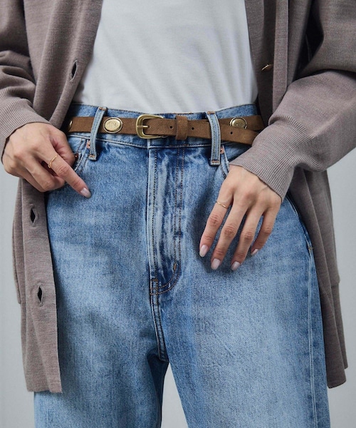ADAM ET ROPE'(アダムエロペ)の「【PUNTOVITA(プントヴィータ)】コンチョ細ベルト(ベルト・レディース・キナリ/ブラウン・F)」の6枚目の写真