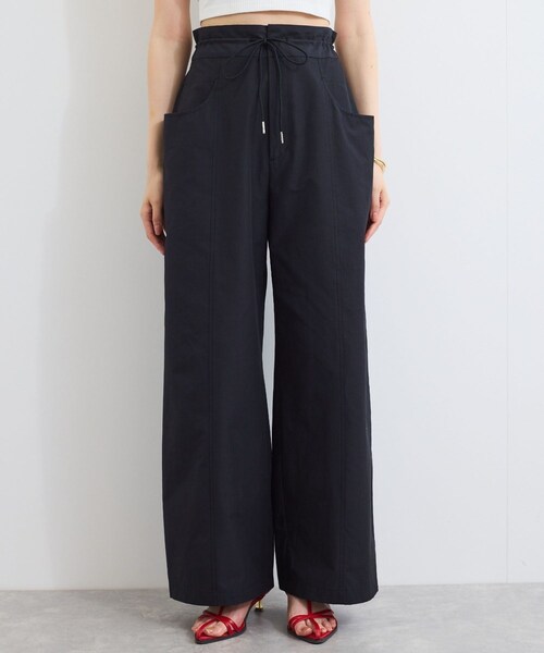 VIS（ビス）の「【接触冷感/洗える】ドロストワイドパンツ（その他パンツ・レディース・ブラック/ベージュ・F）」の11枚目の写真