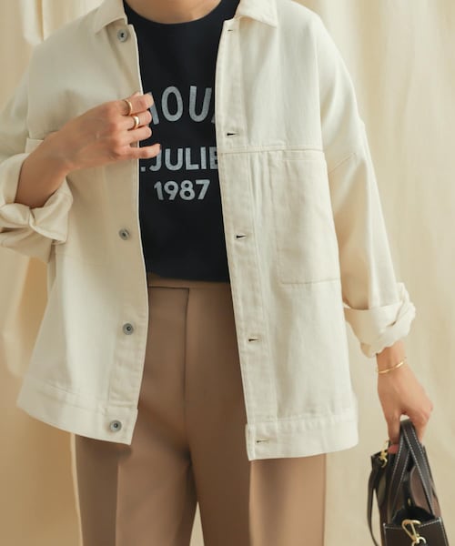 URBAN RESEARCH DOORS(アーバンリサーチドアーズ)の「コットンツイルドルマンジャケット(ミリタリージャケット・レディース・KHAKI/NATURAL・M)」の11枚目の写真