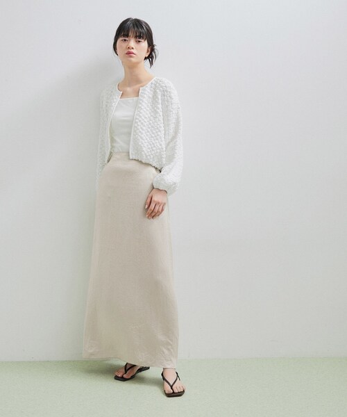 ADAM ET ROPE'（アダムエロペ）の「リキッドサテンスカート（スカート・レディース・ブラック/キナリ/サックス・36/38）」の8枚目の写真