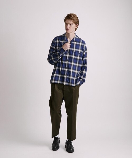 Saturdays NYC（サタデーズ ニューヨークシティ ）の「Marco Ombre Check  LS Shirt（シャツ/ブラウス・レディース・オリーブ/ブルー・L/M/S/XL）」の19枚目の写真