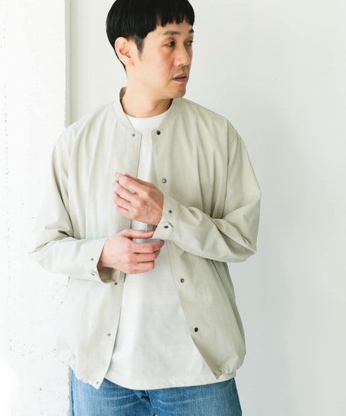 URBAN RESEARCH DOORS（アーバンリサーチドアーズ）の「『イージーケア/速乾/UVカット』クイックドライ ノーカラーライトブルゾン（ブルゾン・メンズ・CHALK/BLUEGREEN/CHARCOAL・M/L）」の22枚目の写真