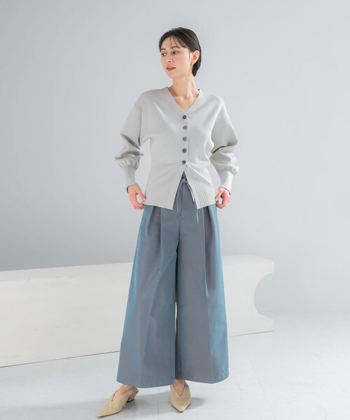 URBAN RESEARCH ROSSO（アーバンリサーチロッソ）の「コットンツイルベルテッドワイドパンツ（その他パンツ・レディース・BEIGE/BLUE・36/38）」の20枚目の写真