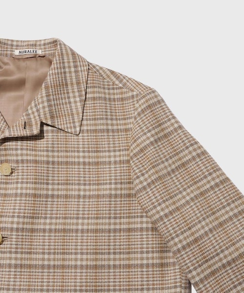ADAM ET ROPE'（アダムエロペ）の「【AURALEE/オーラリー】SILK LINEN NEP CHECK JACKET（その他アウター・メンズ・ベージュ・3/4）」の6枚目の写真