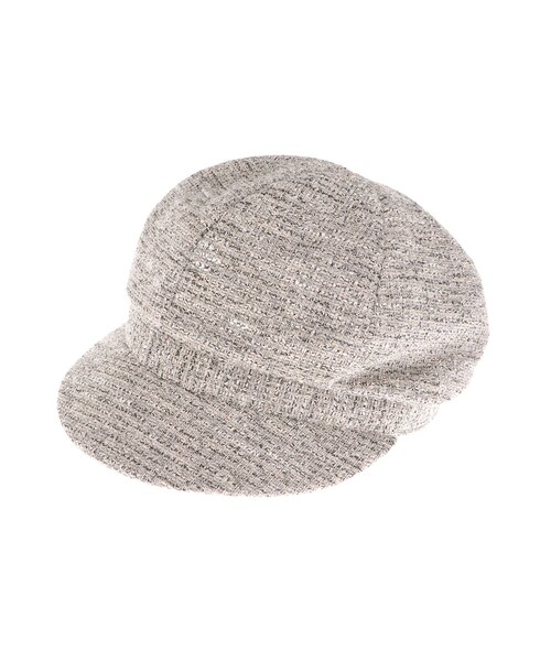 dazzlin（ダズリン）の「ラメツイードキャスケット（キャスケット・レディース・ベージュ/グレー/ブラック・F）」の3枚目の写真