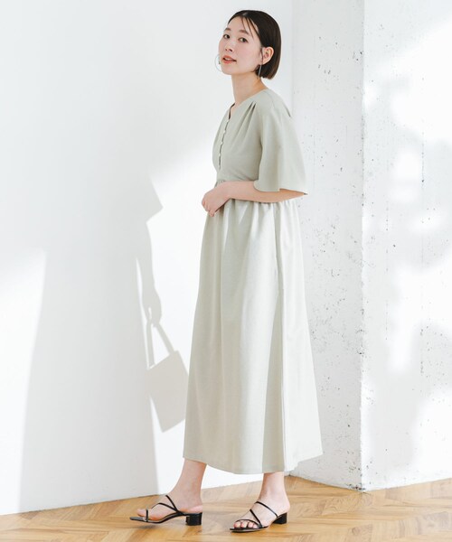 URBAN RESEARCH ROSSO（アーバンリサーチロッソ）の「『UR TECH DRYLUXE』F by ROSSO　ウエストマークワンピース（ワンピース・レディース・BEIGE/L/GRAY/NAVY・36/38）」の15枚目の写真