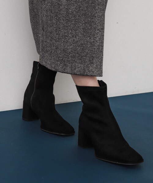 SENSE OF PLACE by URBAN RESEARCH（センスオブプレイスバイアーバンリサーチ）の「『消臭』スクエアトウセンターシームストレッチブーツ（ブーツ・レディース・SUEDE/BLACK/SILVER・S/M/L）」の21枚目の写真