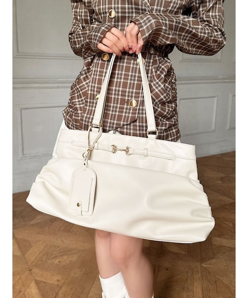 RESEXXY（リゼクシー）の「ビットポイントビッグシルエットバッグ（ハンドバッグ・レディース・アイボリー/ブラック/ピンク・F）」の15枚目の写真