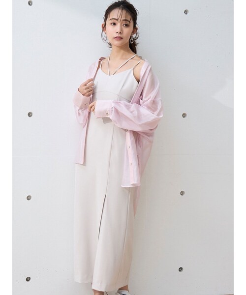 MERCURYDUO（マーキュリーデュオ）の「ペンシルタイトキャミワンピース（ワンピース・レディース・ミントグリーン/ベージュ/アイボリー/ブラック/ホワイト・S/M）」の8枚目の写真