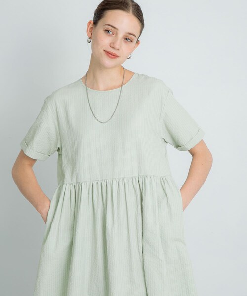 URBAN RESEARCH Sonny Label（アーバンリサーチサニーレーベル）の「ストライプサッカーワンピース（ワンピース・レディース・ブルー/ミント/ブラック・FREE）」の16枚目の写真