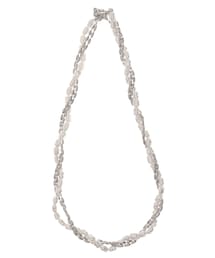 ELENDEEK | PEARL&CHAIN DOUBLE NECKLACE(ネックレス)