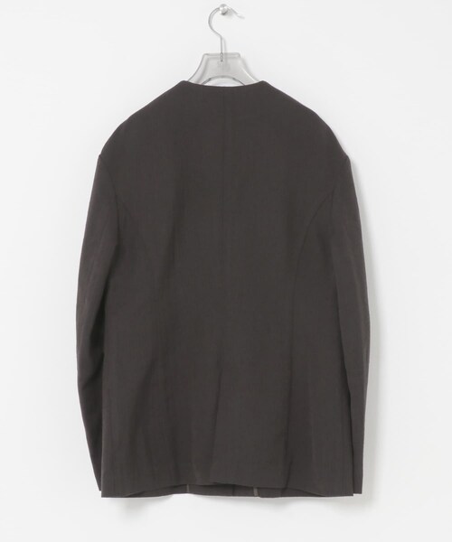 URBAN RESEARCH（アーバンリサーチ）の「new basic　WOOL LINEN SILK JACKET（ノーカラージャケット・レディース・BROWN・36/38）」の6枚目の写真