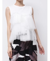 OUNNOUN | 【OUNNOUN】デザインペプラムタンクトップ(Tシャツ/カットソー)