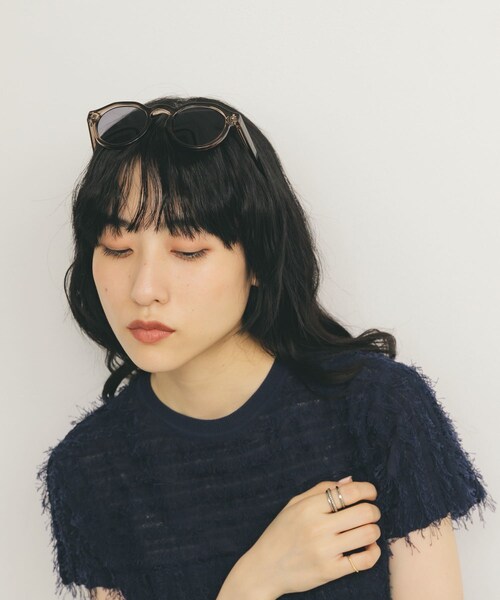 KBF（ケイビーエフ）の「ボストンフレームサングラス（メガネ・レディース・BLUE GRAY/GREEN/BROWN・one）」の11枚目の写真