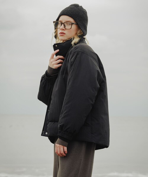 URBAN RESEARCH Sonny Label（アーバンリサーチサニーレーベル）の「撥水スタンドダウンジャケット（その他アウター・レディース・ブラック/エクリュ/ライトカーキ・FREE）」の20枚目の写真