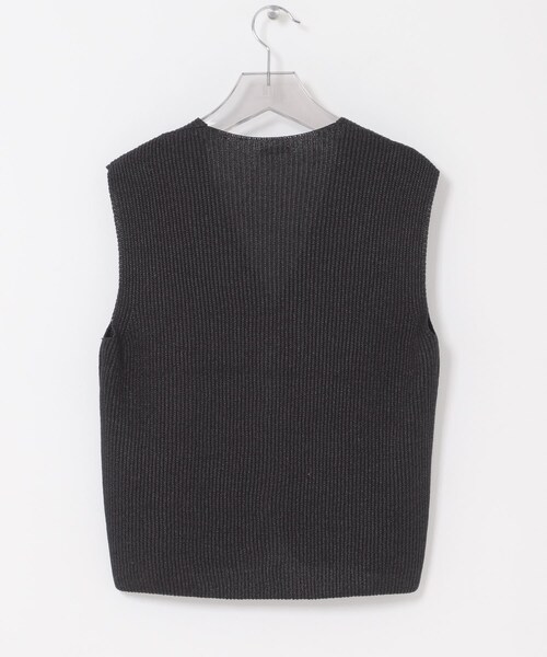 URBAN RESEARCH（アーバンリサーチ）の「PURLAM　WASHI M-G AZE VEST（ベスト・メンズ・BLACK・2/3）」の8枚目の写真