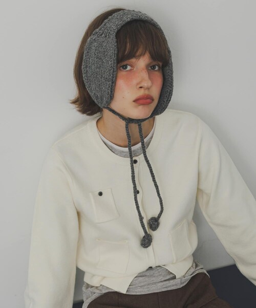 SMELLY（スメリー）の「ニットイヤーマフ（イヤーマフ・レディース・IVO/GRY/MOC・-）」の2枚目の写真