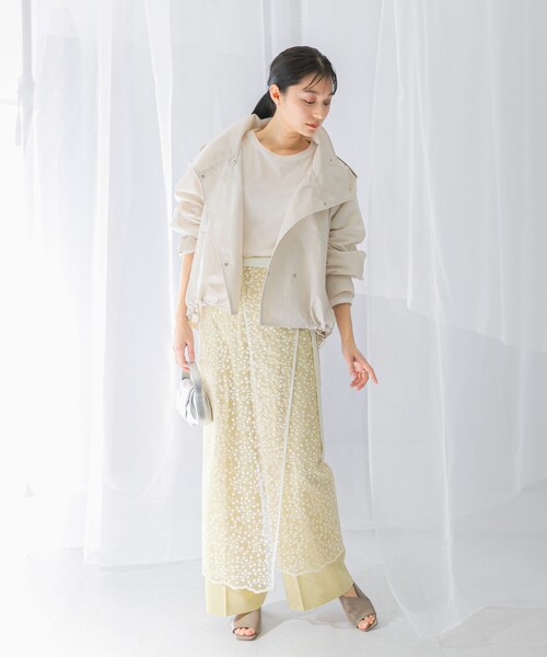 URBAN RESEARCH ROSSO（アーバンリサーチロッソ）の「『撥水』スタンドカラーショートブルゾン（ブルゾン・レディース・darknavy/ivory・FREE）」の15枚目の写真