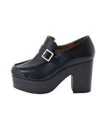 サイドバックル厚底ローファー