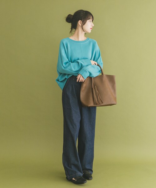 ITEMS URBANRESEARCH(アイテムズ アーバンリサーチ)の「リバーシブルスウェットライクニット(ニット/セーター・レディース・GRY×BLU/NVY×RED/YEO×BRN・FREE)」の8枚目の写真