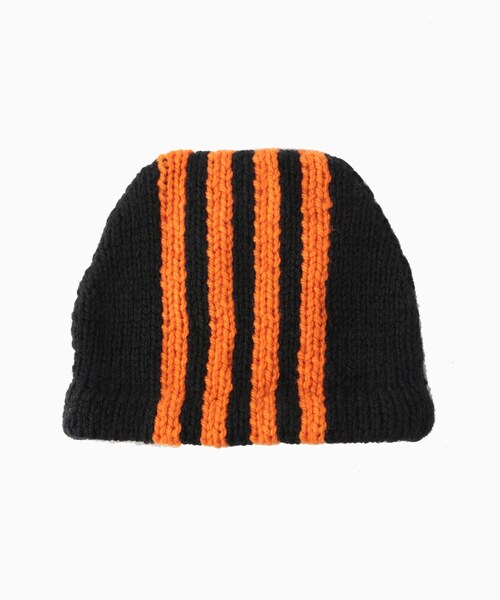 ADAM ET ROPE'（アダムエロペ）の「【RICE NINE TEN/ライス ナイン テン】HAND KNITTED CAP（ニットキャップ/ビーニー・メンズ・ブラック/ブルー系/レッド・F）」の9枚目の写真