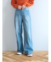 Ungrid | ハイウエストオーガニックコットンルーズデニム(デニムパンツ)