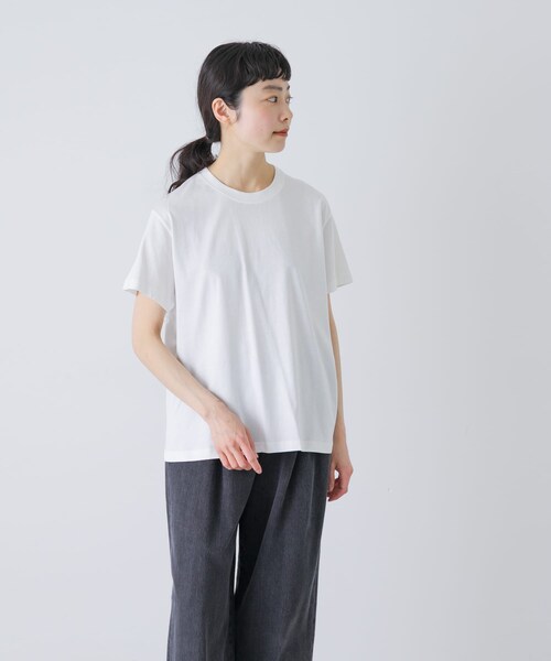 かぐれ(カグレ)の「STUDIO NICHOLSON MARINE(Tシャツ/カットソー・レディース・OFF WHITE/GREY MARL/D NAVY・10)」の6枚目の写真