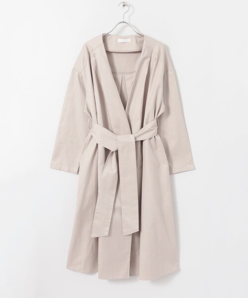 SENSE OF PLACE by URBAN RESEARCH（センスオブプレイスバイアーバンリサーチ）の「ガウンアウター（ノーカラージャケット・レディース・L.OLIVE/GREIGE・one）」の16枚目の写真