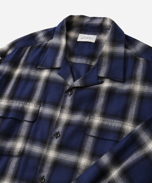 Saturdays NYC（サタデーズ ニューヨークシティ ）の「Marco Ombre Check  LS Shirt（シャツ/ブラウス・レディース・オリーブ/ブルー・L/M/S/XL）」の12枚目の写真