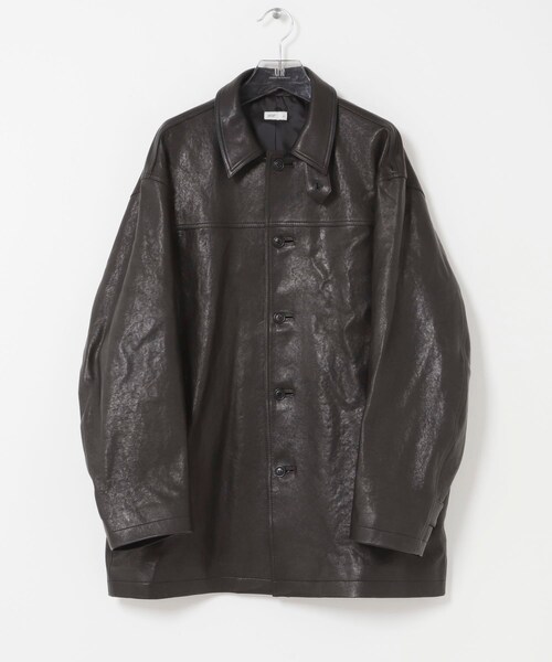 URBAN RESEARCH（アーバンリサーチ）の「『一部別注サイズ』ANOTHER OFFICE　LEATHER CAR COAT（その他アウター・メンズ・BLACK・1/2/3）」の6枚目の写真