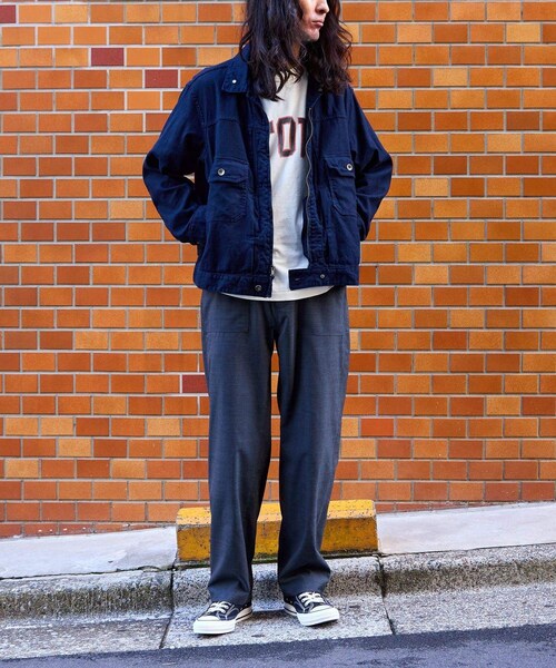 ADAM ET ROPE'（アダムエロペ）の「【WILD LIFE TAILOR】ライトウーステッド ベイカーパンツ（その他パンツ・メンズ・チャコール/ネイビー・L/M）」の5枚目の写真