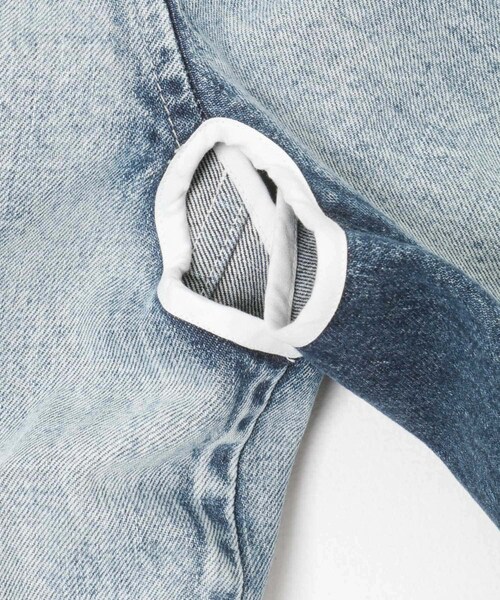 URBAN RESEARCH（アーバンリサーチ）の「Nomat　TWO-TONE DENIM PIPING JACKET（デニムジャケット・レディース・SAX BLUE・2）」の5枚目の写真