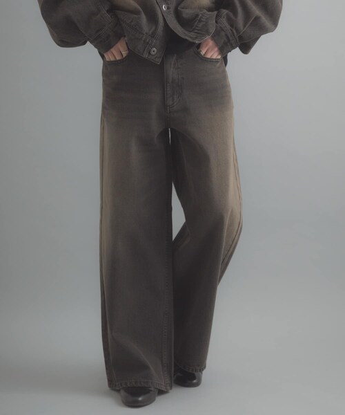 SENSE OF PLACE by URBAN RESEARCH（センスオブプレイスバイアーバンリサーチ）の「『一部WEB限定カラー』『ユニセックス』ヴィンテージライクデニムワイドパンツ（デニムパンツ・メンズ・BLACK/D.INDIGO/L.KHAKI/OW BLACK/ONE WASH・M/L/XL）」の13枚目の写真