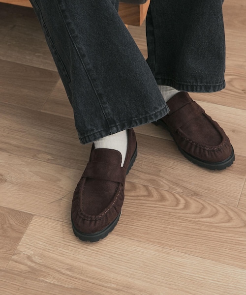 URBAN RESEARCH DOORS（アーバンリサーチドアーズ）の「ギャザーローファー（ローファー・レディース・BROWN/BEIGE・36/37/38）」の7枚目の写真