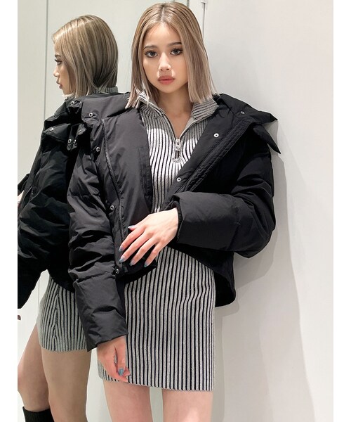 GYDA（ジェイダ）の「GYGY embroideryダウンコート（ダウン
