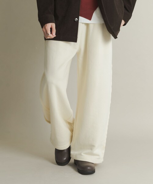 SENSE OF PLACE by URBAN RESEARCH（センスオブプレイスバイアーバンリサーチ）の「スウェットタックワイドパンツ（その他パンツ・メンズ・IVORY/BLACK/GRAY・M/L）」の3枚目の写真
