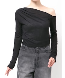 MURUA | レイヤードワンショルニット(ニット/セーター)