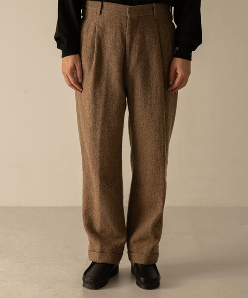 A.PRESSE Tweed Two Tuck Trousers A.PRESSE ア プレッセ 23AW Tweed