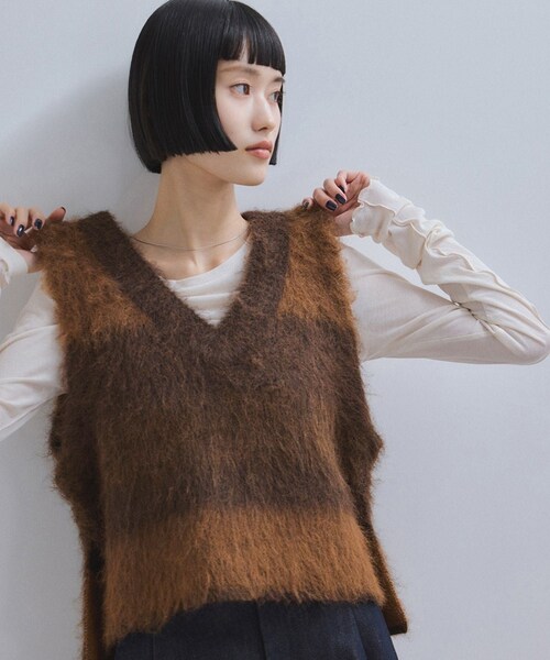 ADAM ET ROPE'（アダムエロペ）の「【WEB限定】ブラッシュドボーダー