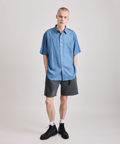 Saturdays NYC(サタデーズ ニューヨークシティ )の「Luca Chambray SS Shirt(シャツ/ブラウス・レディース・ブルー・L/M/S/XL)」の18枚目の写真