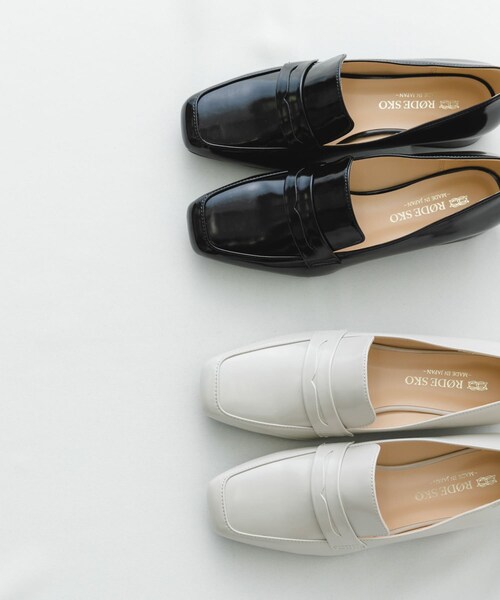 RODE SKO（ロデスコ）の「『MADE IN JAPAN』3cmヒールローファー（ローファー・レディース・BLACK/LIGHT GRAY・36/37/38）」の18枚目の写真