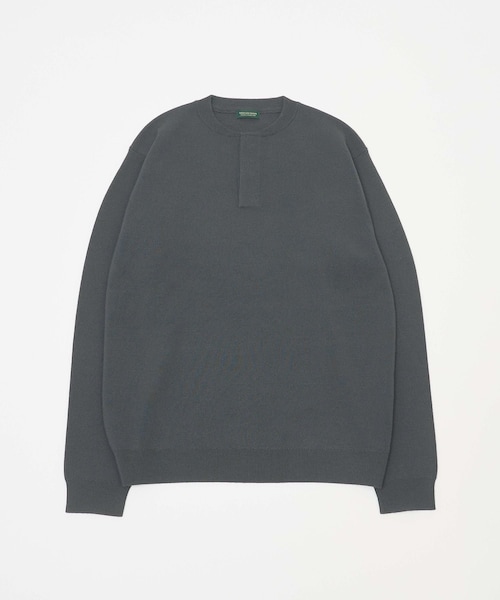 ADAM ET ROPE'（アダムエロペ）の「HENLEY NECK KNIT（ニット/セーター・メンズ・ブラック/チャコール・L/M/XL）」の5枚目の写真