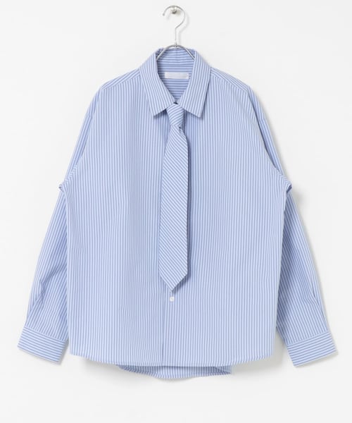 SENSE OF PLACE by URBAN RESEARCH（センスオブプレイスバイアーバンリサーチ）の「レギュラーカラーネクタイシャツ（シャツ/ブラウス・メンズ・CHARCOAL/STRIPE/CHECK・M/L）」の11枚目の写真