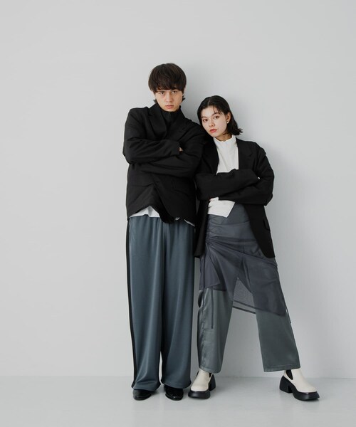 SENSE OF PLACE by URBAN RESEARCH(センスオブプレイスバイアーバンリサーチ)の「『セットアップ対応』シングルルーズジャケット(テーラードジャケット・メンズ・GRAY/BLACK/R.BROWN・M/L)」の9枚目の写真